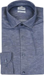 OLYMP Level 5 Shirt Linen Blend Blue