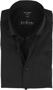OLYMP Luxor Modern Fit  Jersey Stretch Shirt 24/Seven Black