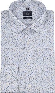 Olymp Luxor Shirt Flower Blue