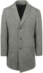 Suitable Coat Wool Pepita Pepper Grey