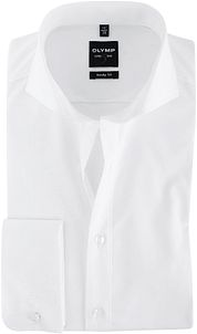 Olymp Level Five Shirt Wit Body-Fit Double Cuff