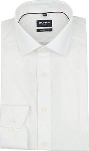Olymp Luxor Shirt Flower Ton-Sur-Ton Off White