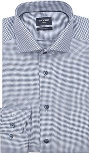 Olymp Luxor Shirt Print Structura Blue