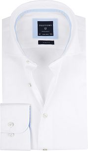 Profuomo Shirt White Blue Accent