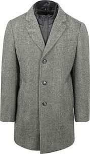 Suitable Coat Wool Pepita Pepper Grey