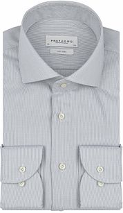Profuomo Dobby Shirt Print Light Green