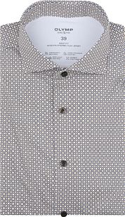 Olymp Level 5 Shirt Print Beige