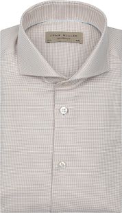 John Miller Shirt Small Check Beige