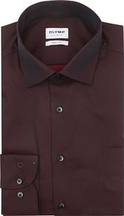 Olymp Level 5 Shirt Burgundy