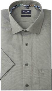 OLYMP Modern-Fit Short Sleeve Shirt Green