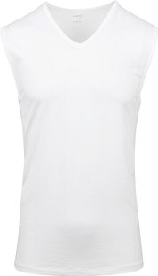 Mey V-neck Dry Cotton Muscle Singlet White