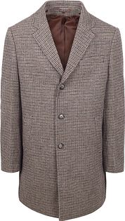 Suitable Coat Wool Pepita Beige Camel