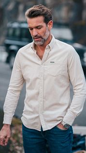 NZA Shirt Omar Fine Corduroy Ecru