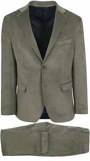 Suitable Corduroy Suit Green