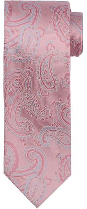 Suitable Tie Silk Stripe Paisley Pink