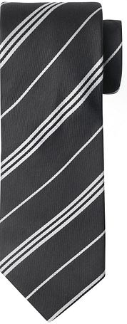 Suitable Tie Silk Stripe Anthracite