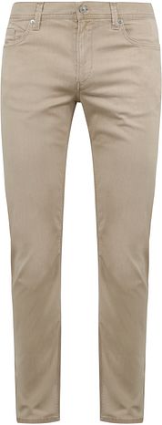 Alberto Pipe Trousers Denim Brown Beige