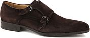 Giorgio Amalfi Shoe Monk Strap Brown Suede