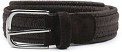 Profuomo Waxed Braided Belt Brown