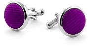 Silk Cufflinks Aubergine F28