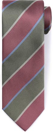 Suitable Tie Silk Triple Stripe Green