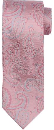 Suitable Stropdas Zijde Paisley Roze