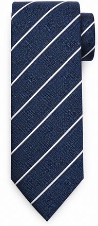 Suitable Krawatte Seide Streifen Navy