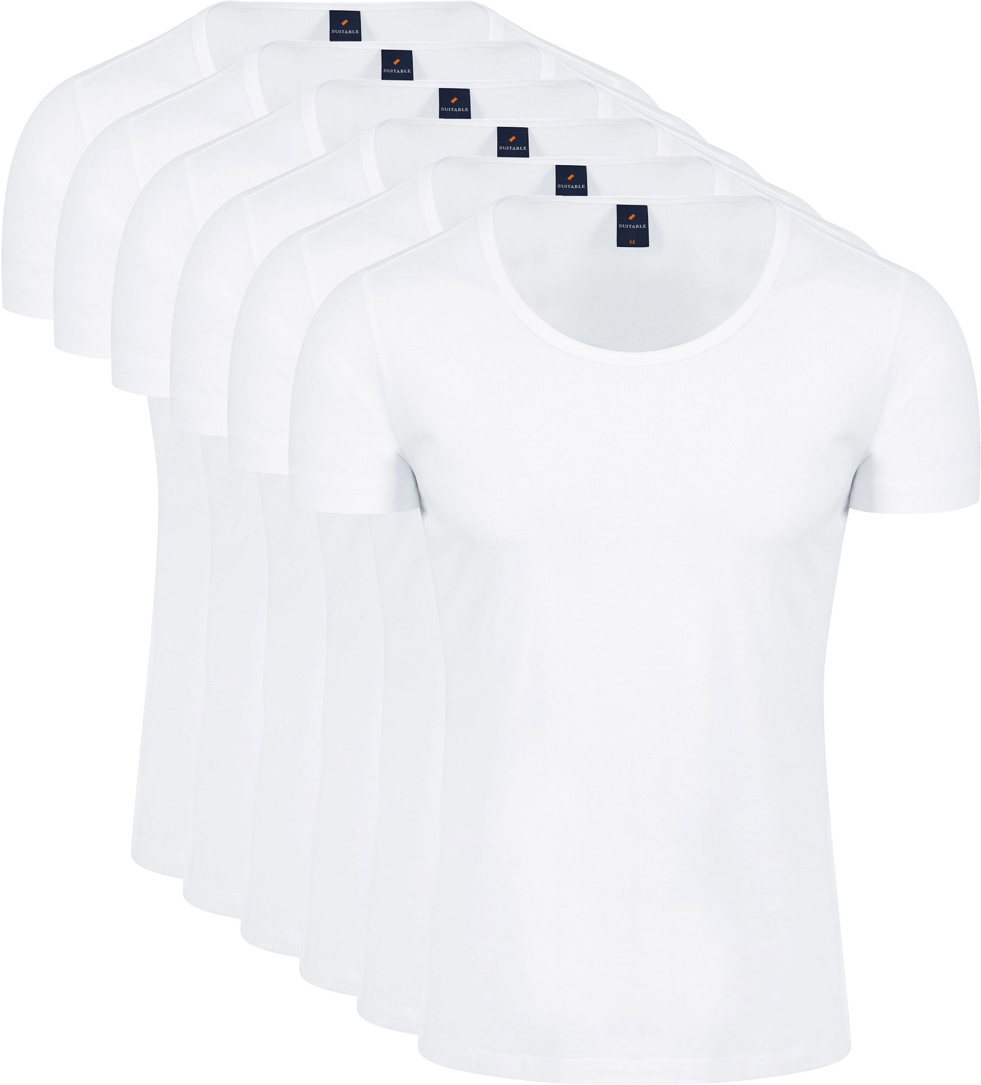 Suitable Otaru t-shirt med rundhals vit 2-pack herr – bild 2