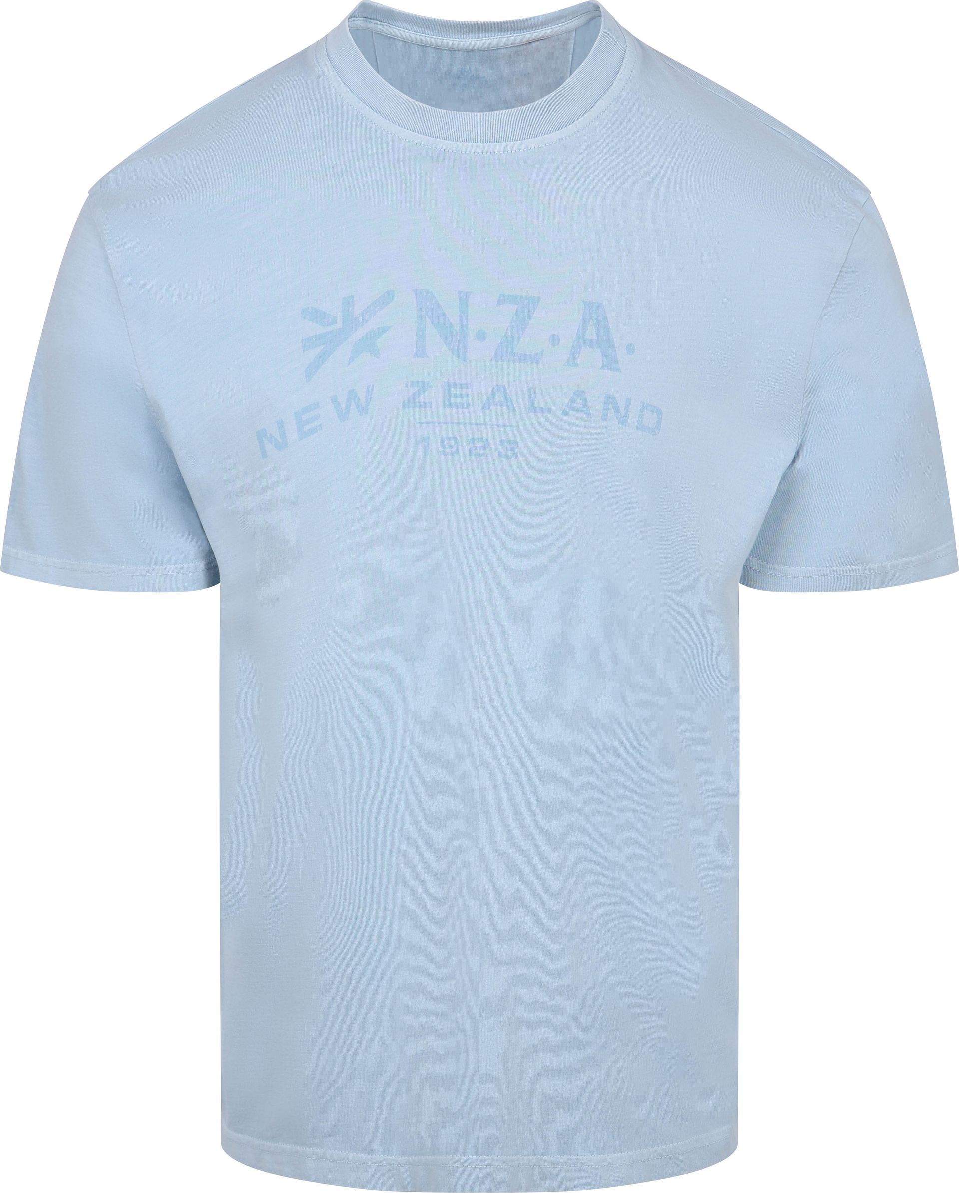 New Zealand Auckland NZA T-shirt Faded Logo Himmelblå Blå Ljusblå Storlek herr