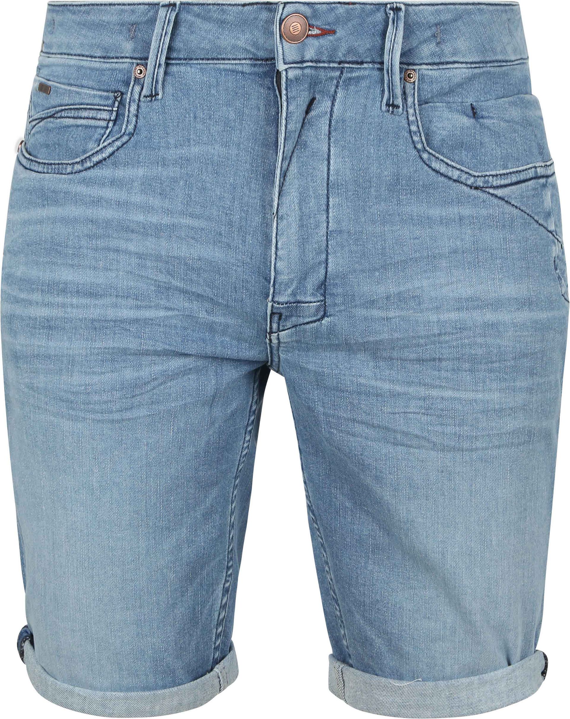 No Excess Jeansshorts Stretch Bleach Blå Storlek herr