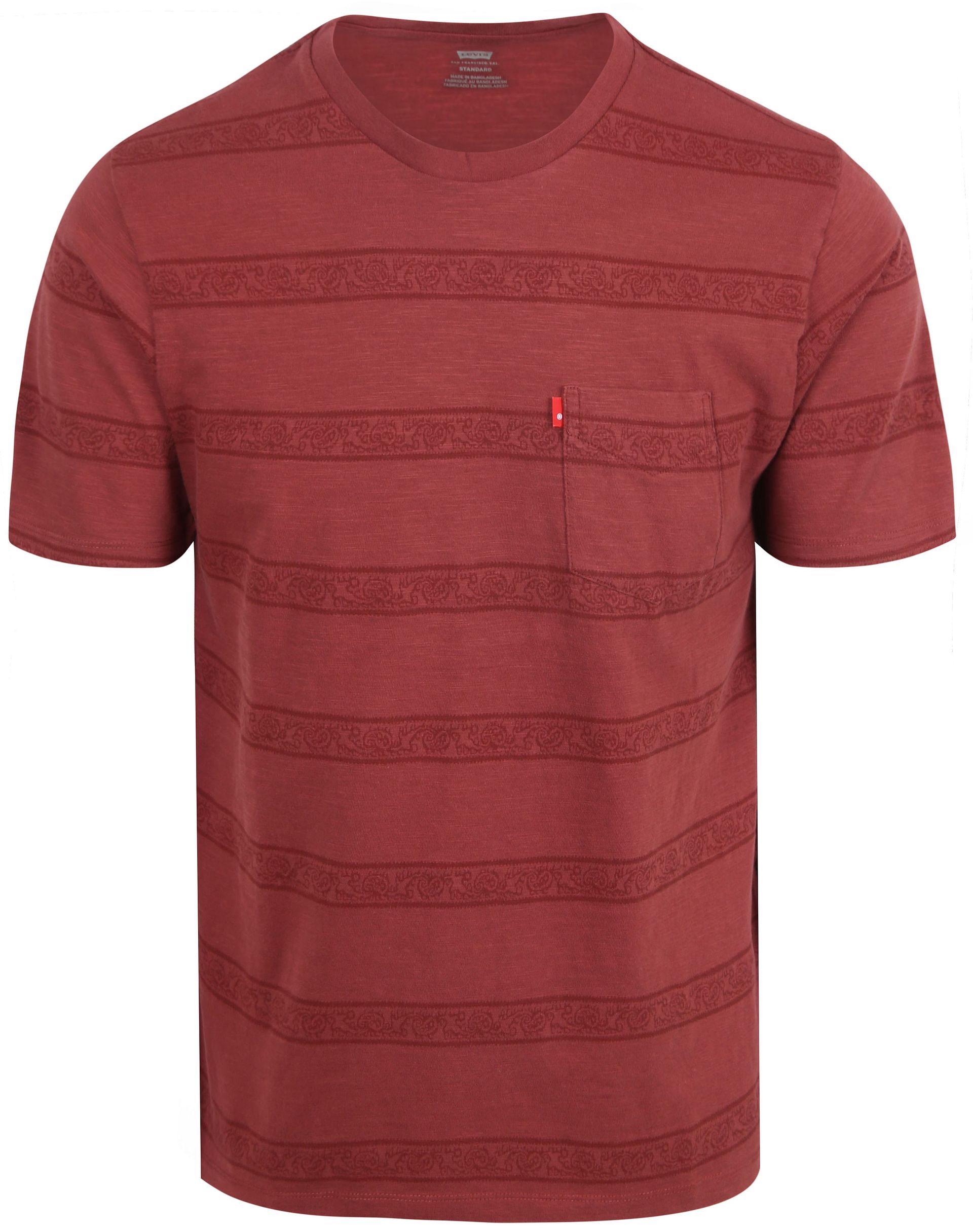 LEVIS ® T-shirt Classic Randig Bourgogne Röd Storlek herr