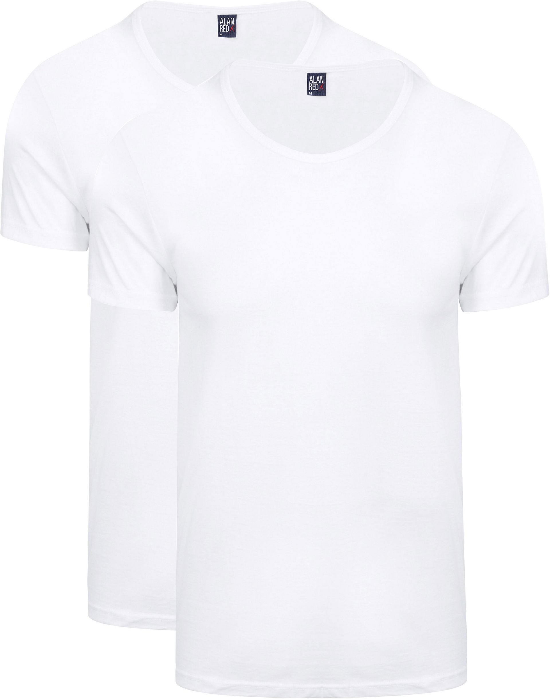 Alan Red James Rund Hals T-shirt 2-pack Vit Storlek herr
