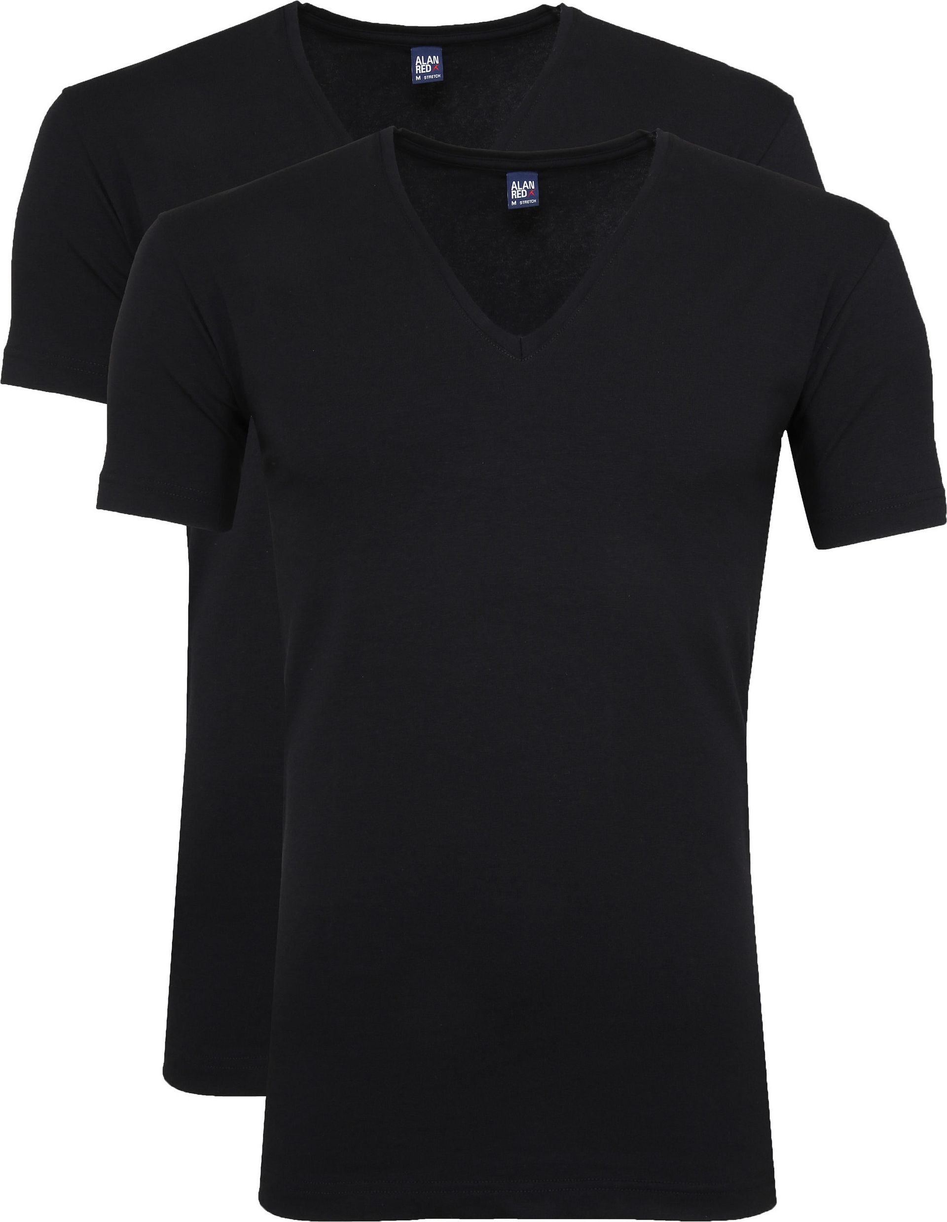 Alan Red T-Shirt NOV V-Neck Stretch 2-pack Svart Storlek herr