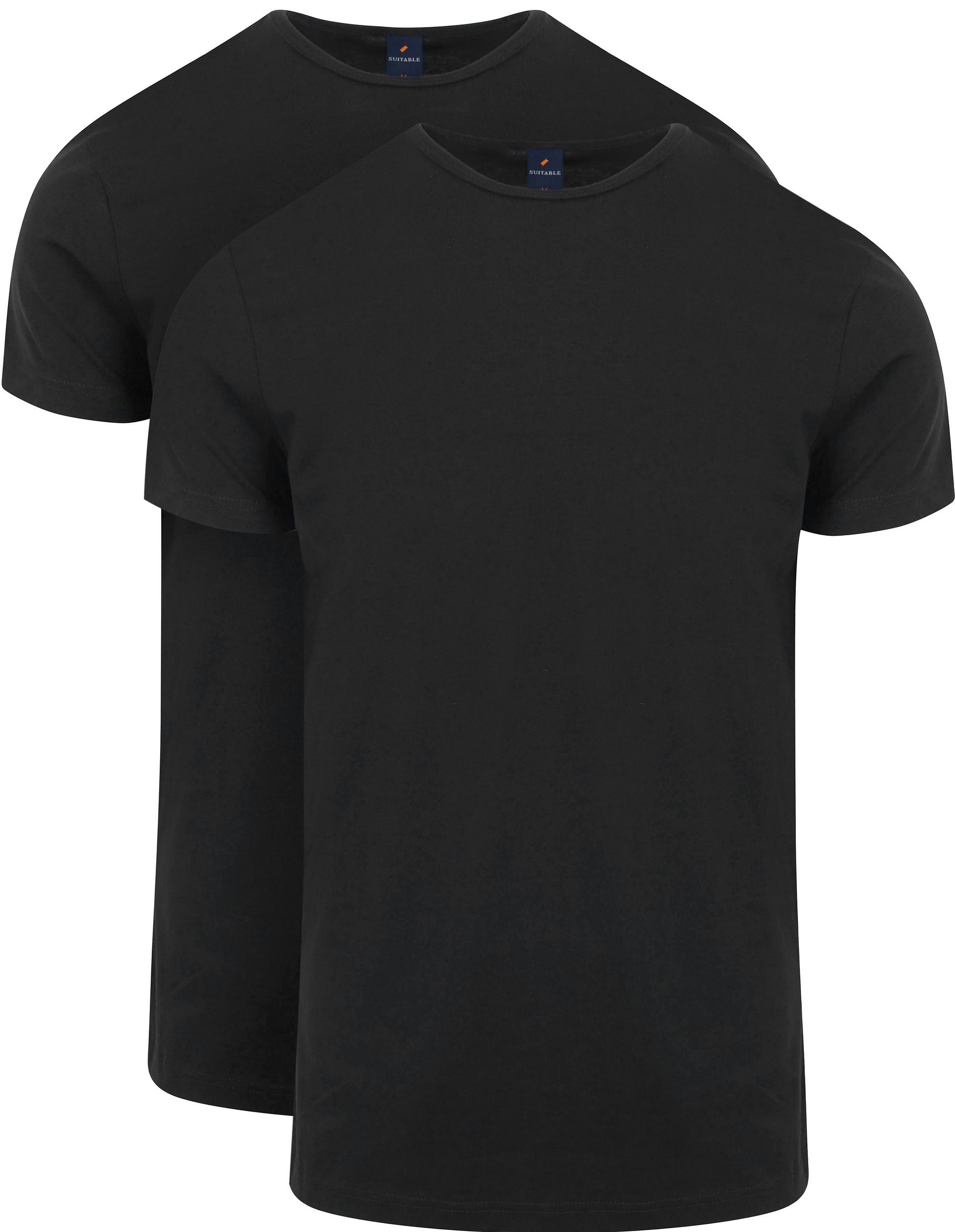 Suitable Ota t-shirt med rundhals svart 2-pack Svart Storlek herr