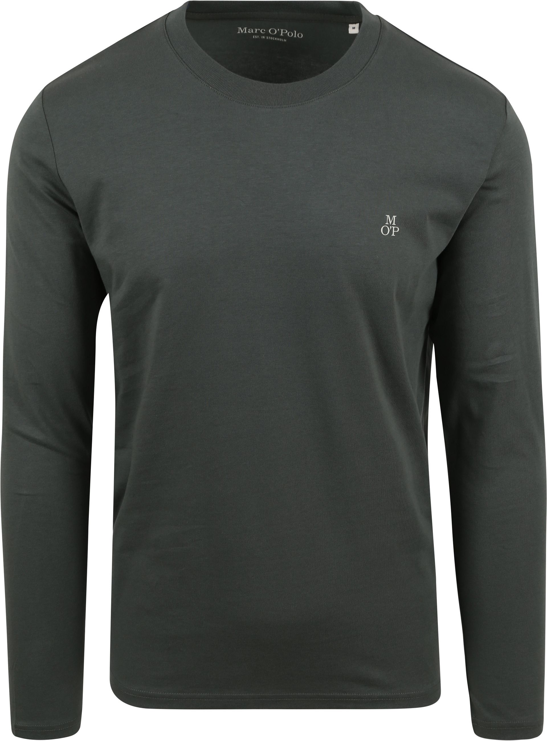 Marc OPolo långärmad t-shirt i mörkgrönt herr