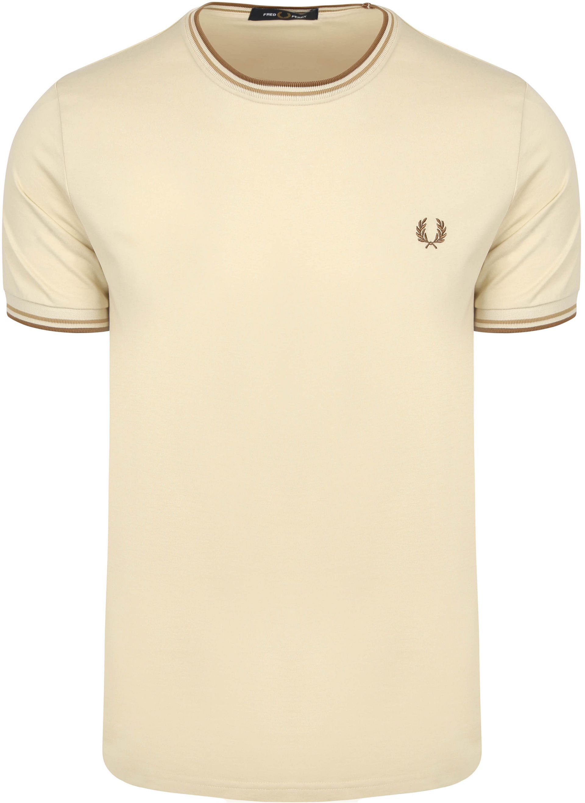 Fred Perry Twin Tipped T-shirt Z53 Beige Storlek herr