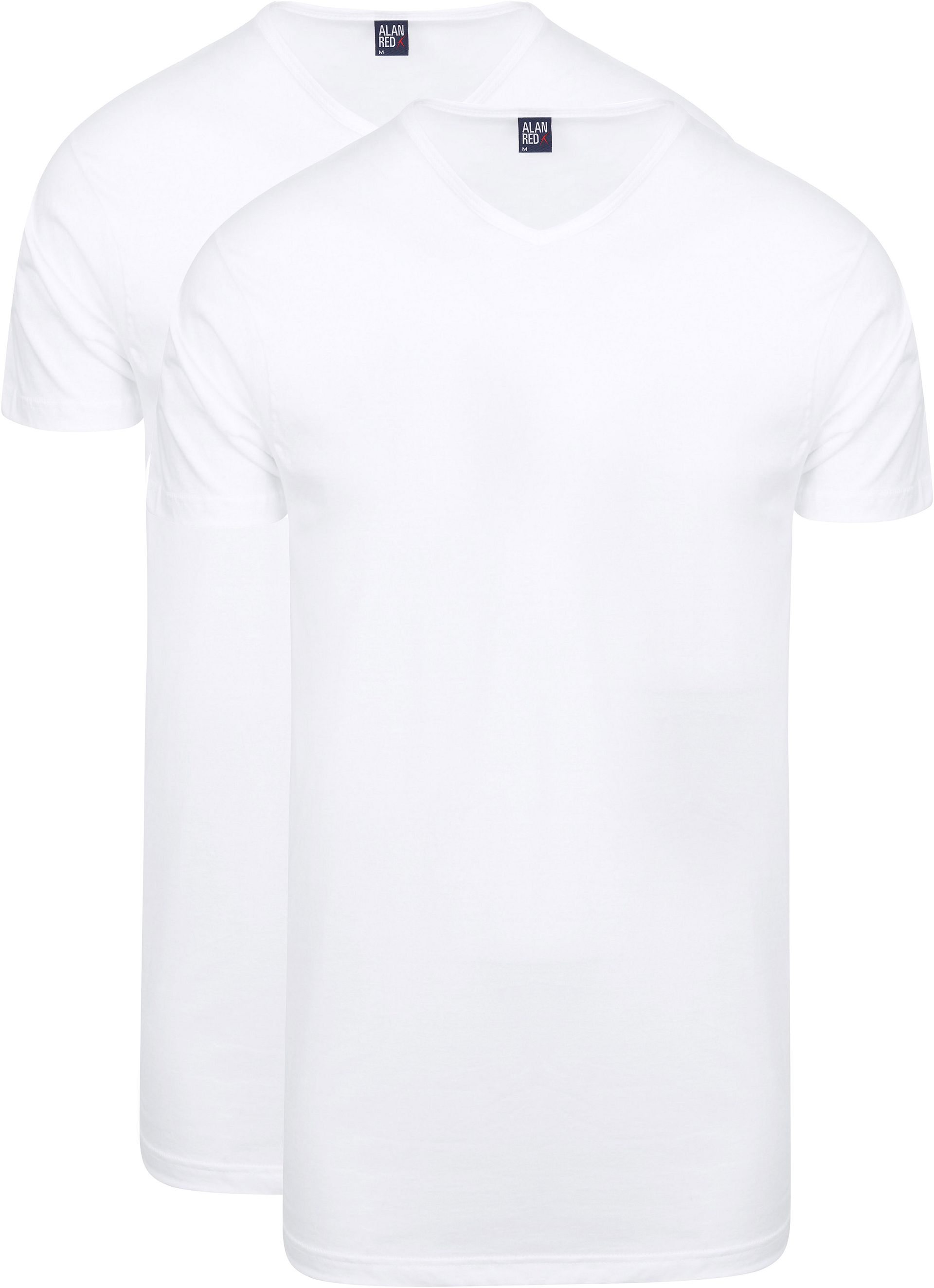Alan Red Vermont Extra Lång T-shirt (2-pack) Vit Storlek herr