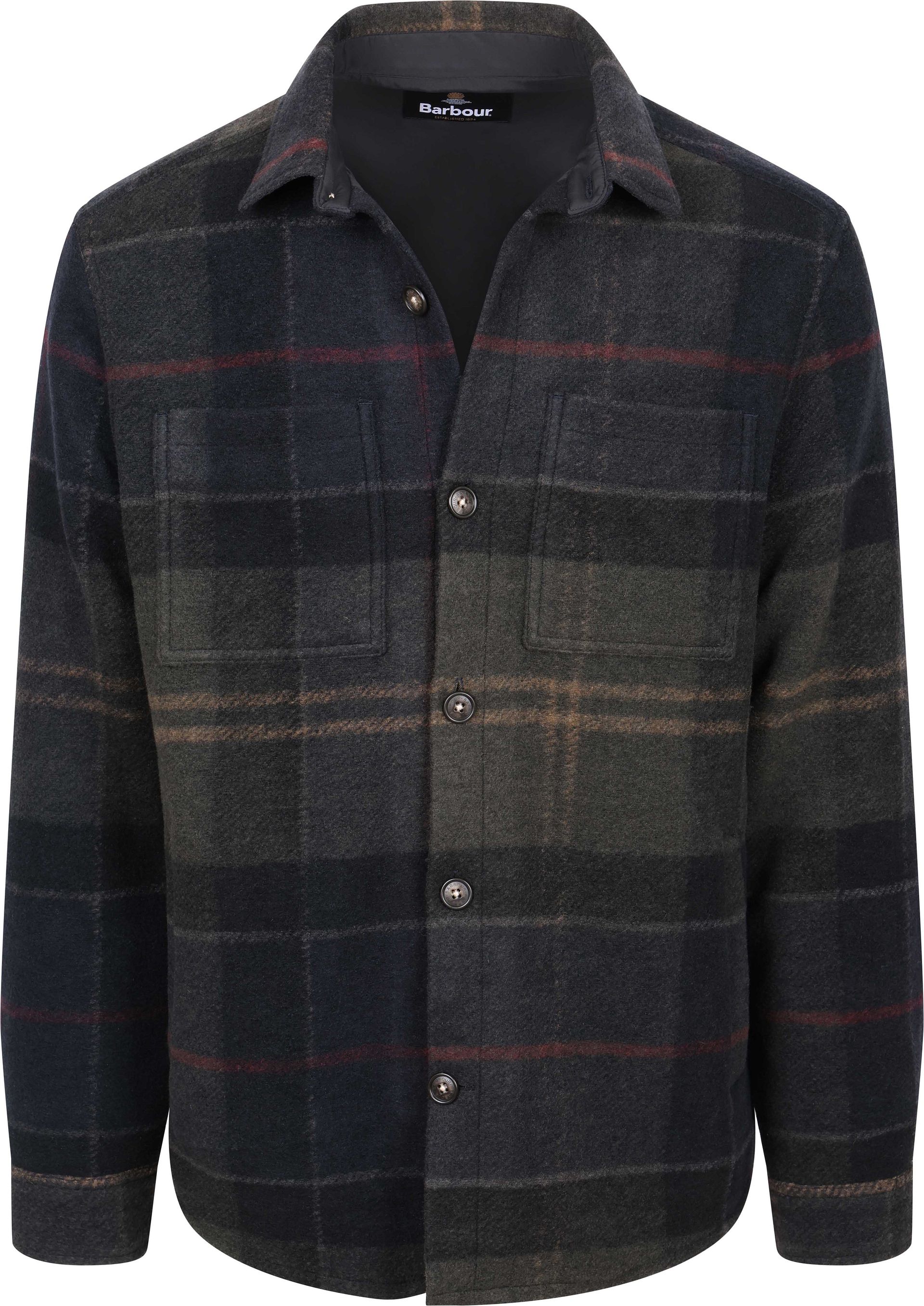 Overshirt Woodlane Brushed Tartan Grön Mörkgrön Mångfärgad