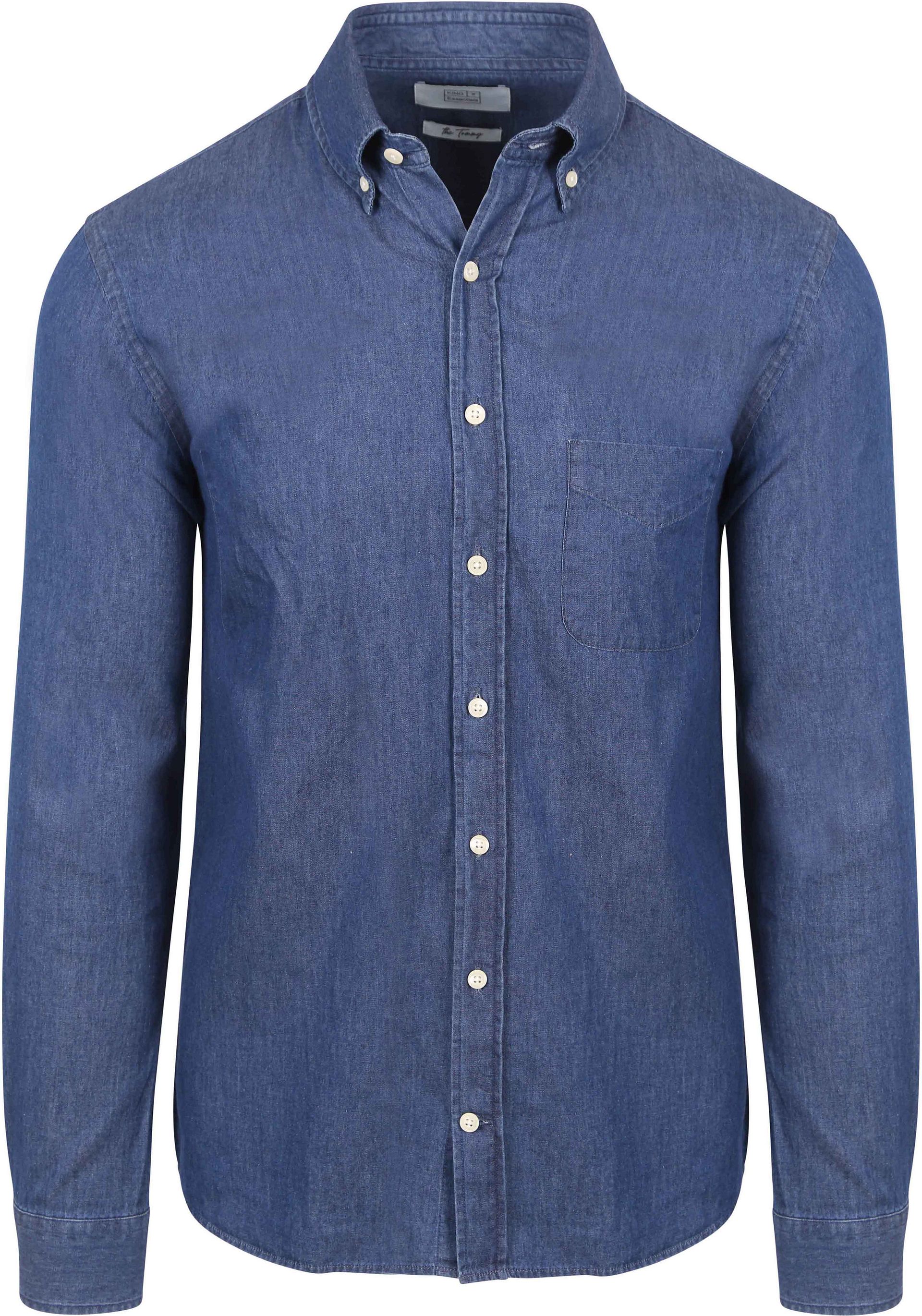 KING Essentials The Tommy Chambray Skjorta Blå Mörkblå Storlek herr