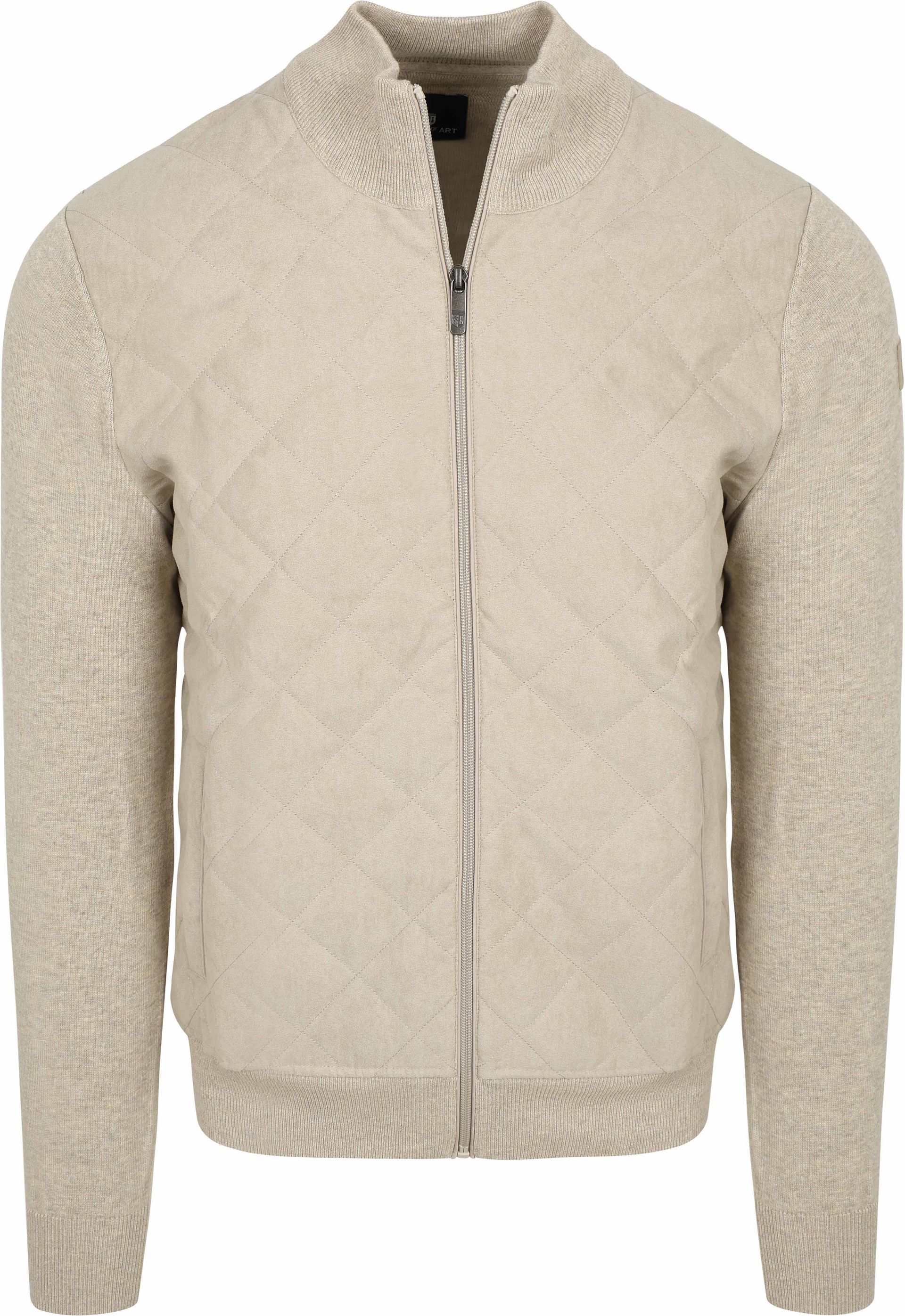 CASA MODA Kofta Zip Hybrid Vadderad Beige Brun Taupe herr