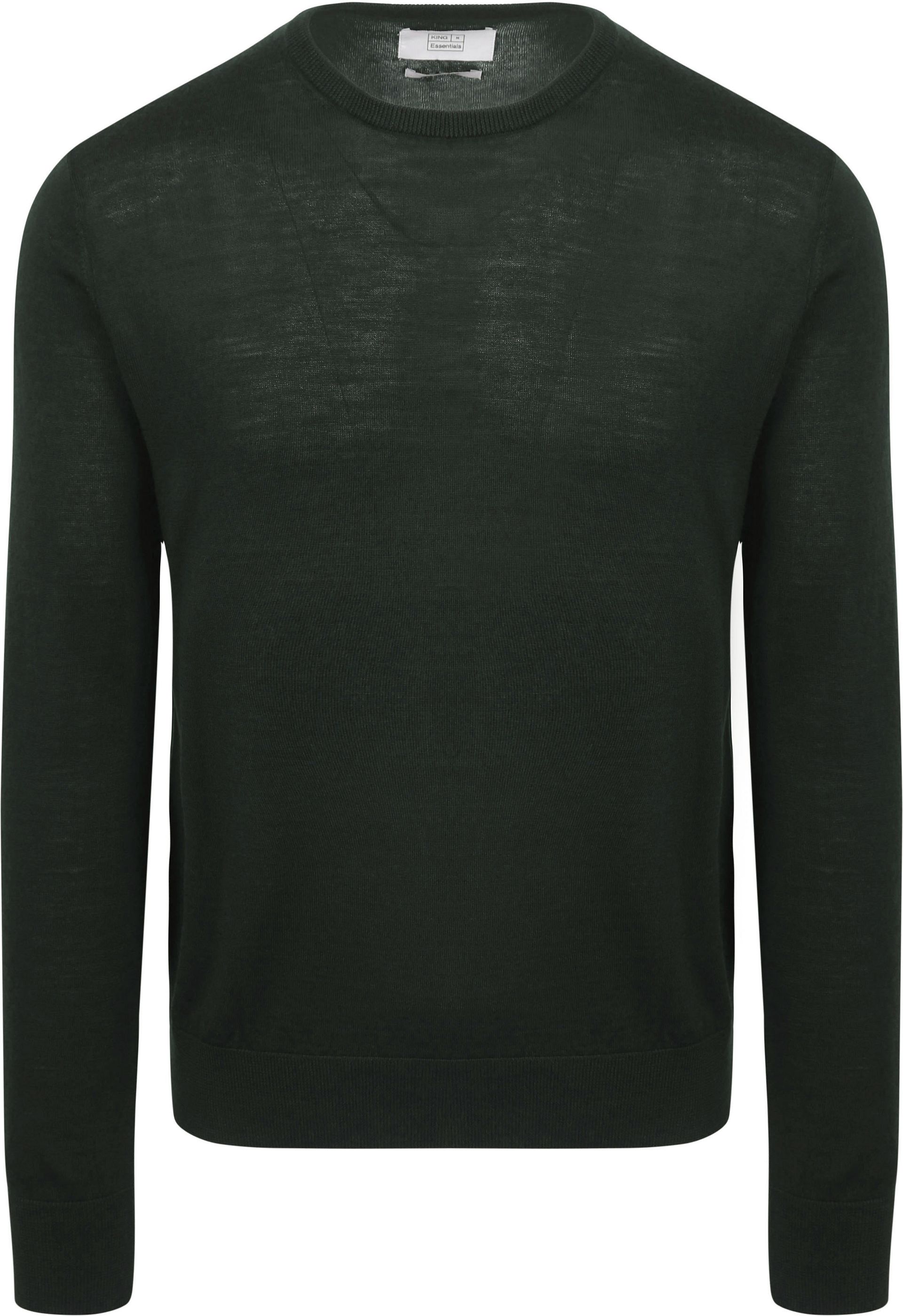 KING Essentials The John Pullover Merino Grön Mörkgrön Storlek stickade tröjor herr