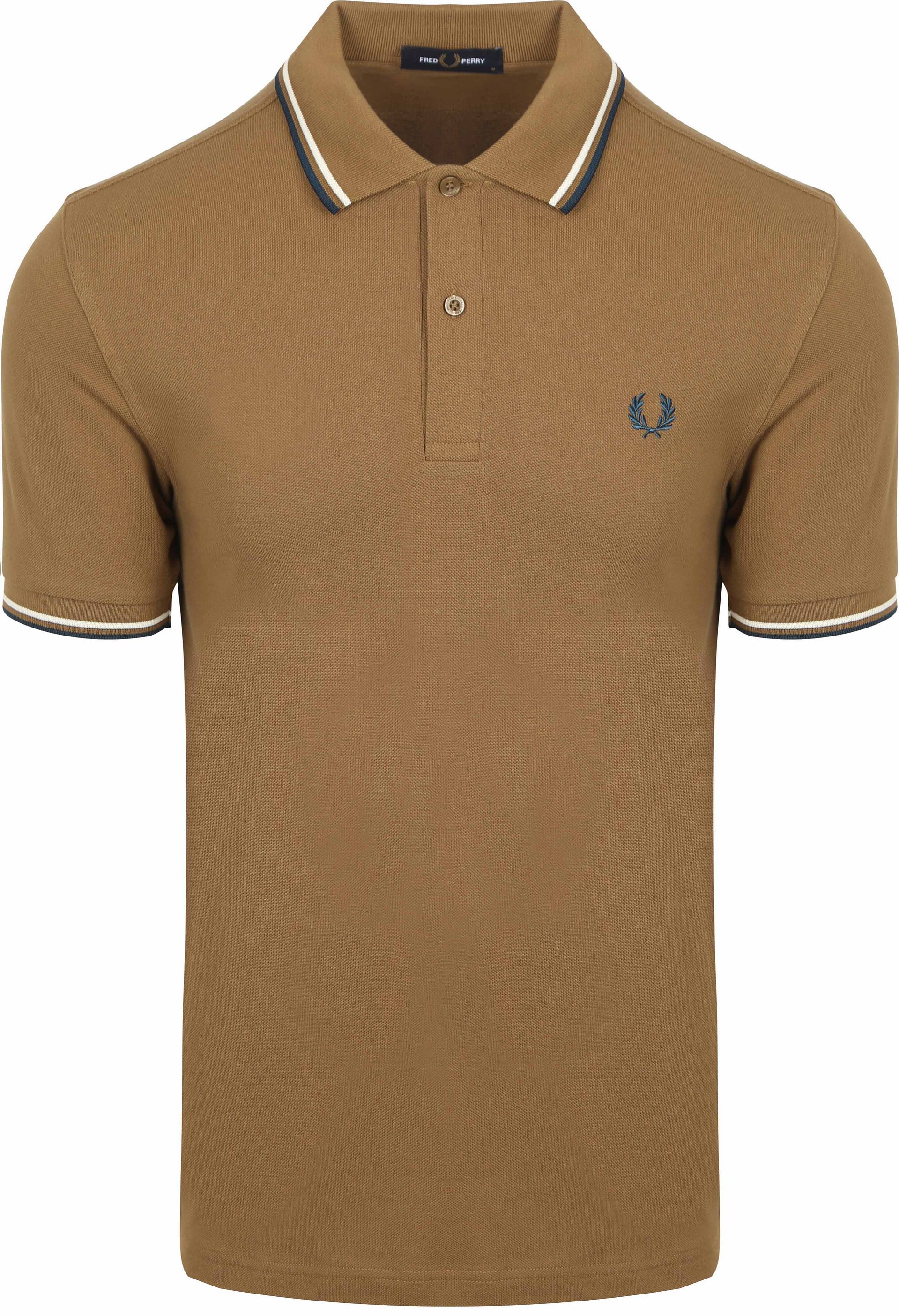 Fred Perry Piké Twin Tipped M3600 Z60 Brun Storlek pikéer herr