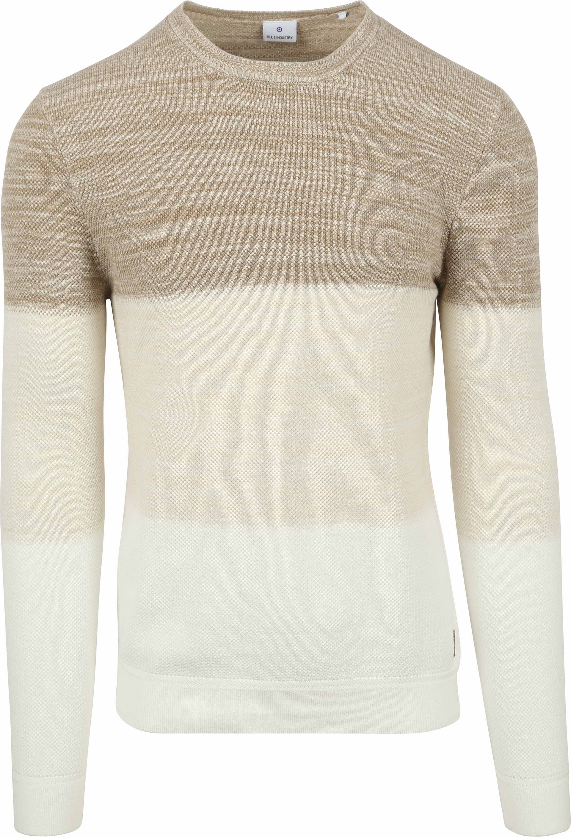 Blue Industry Randig Tröja Beige Off-White Storlek herr
