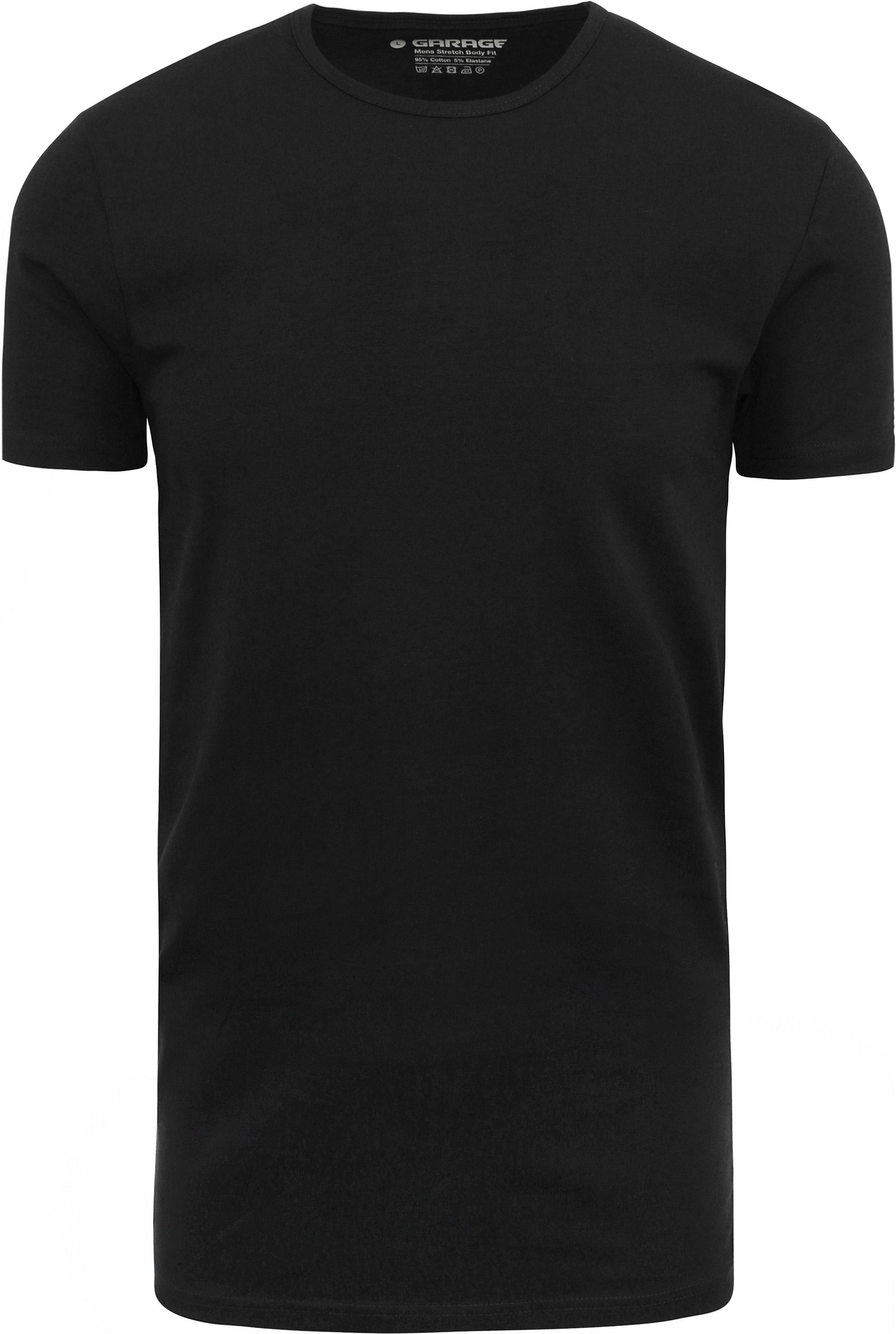 Garage Stretch Basic Rundhalsad Svart Storlek t-shirts herr