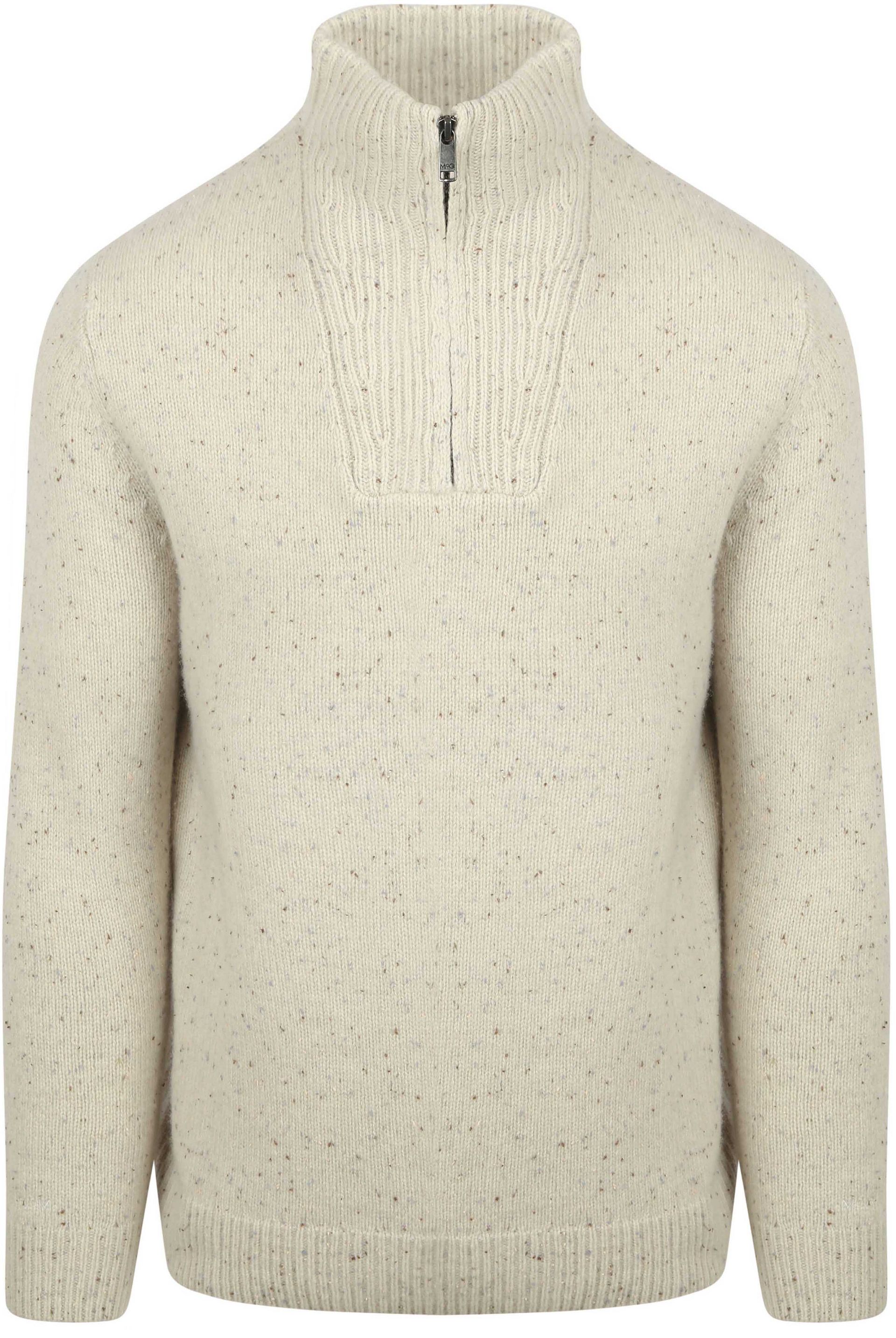 McGregor Tröja Halv Dragkedja Lammullsblandning Ecru Off-White Beige Storlek herr