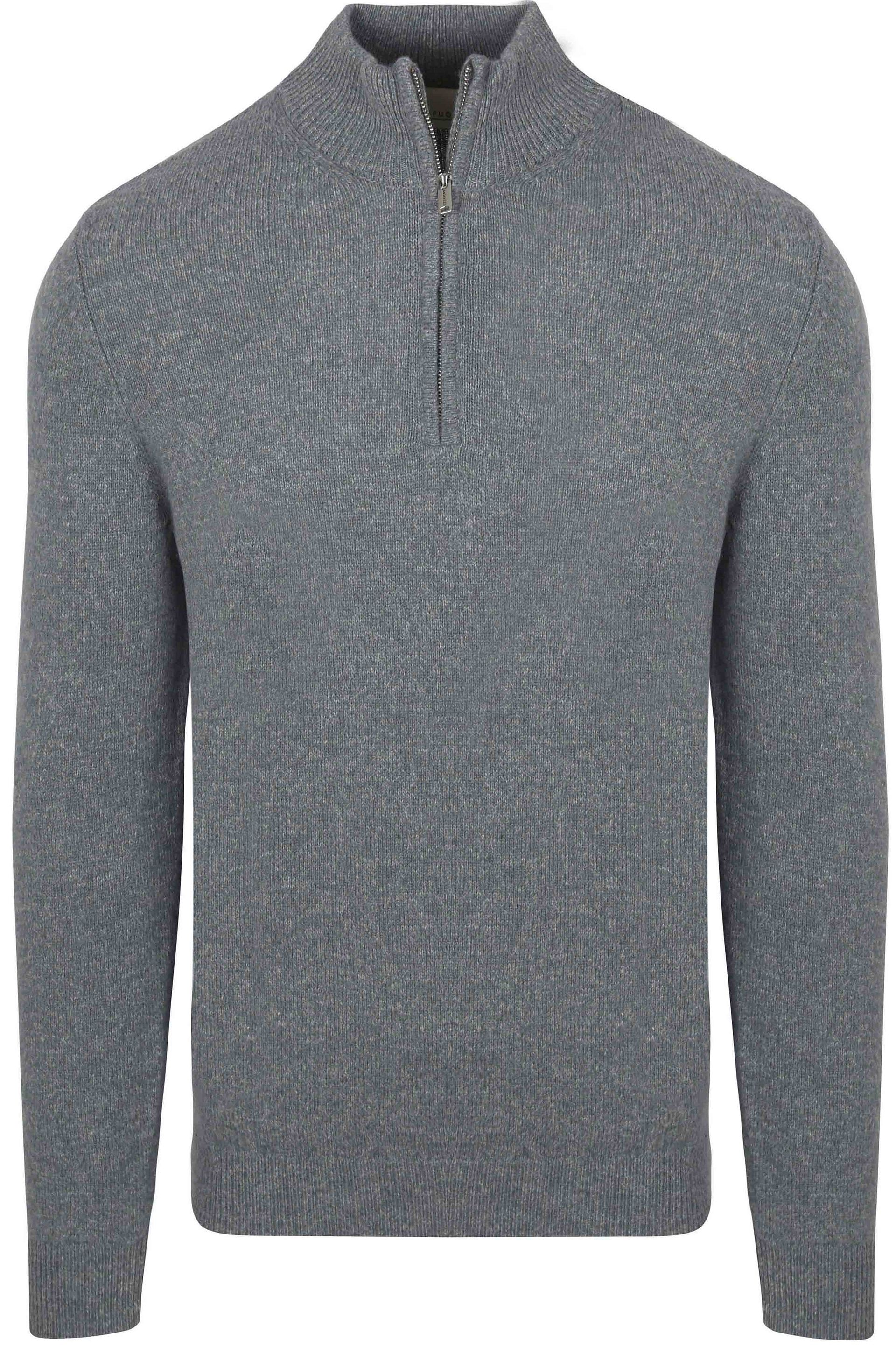 Profuomo Half Zip Pullover Wool Blend Blå Storlek stickade tröjor herr