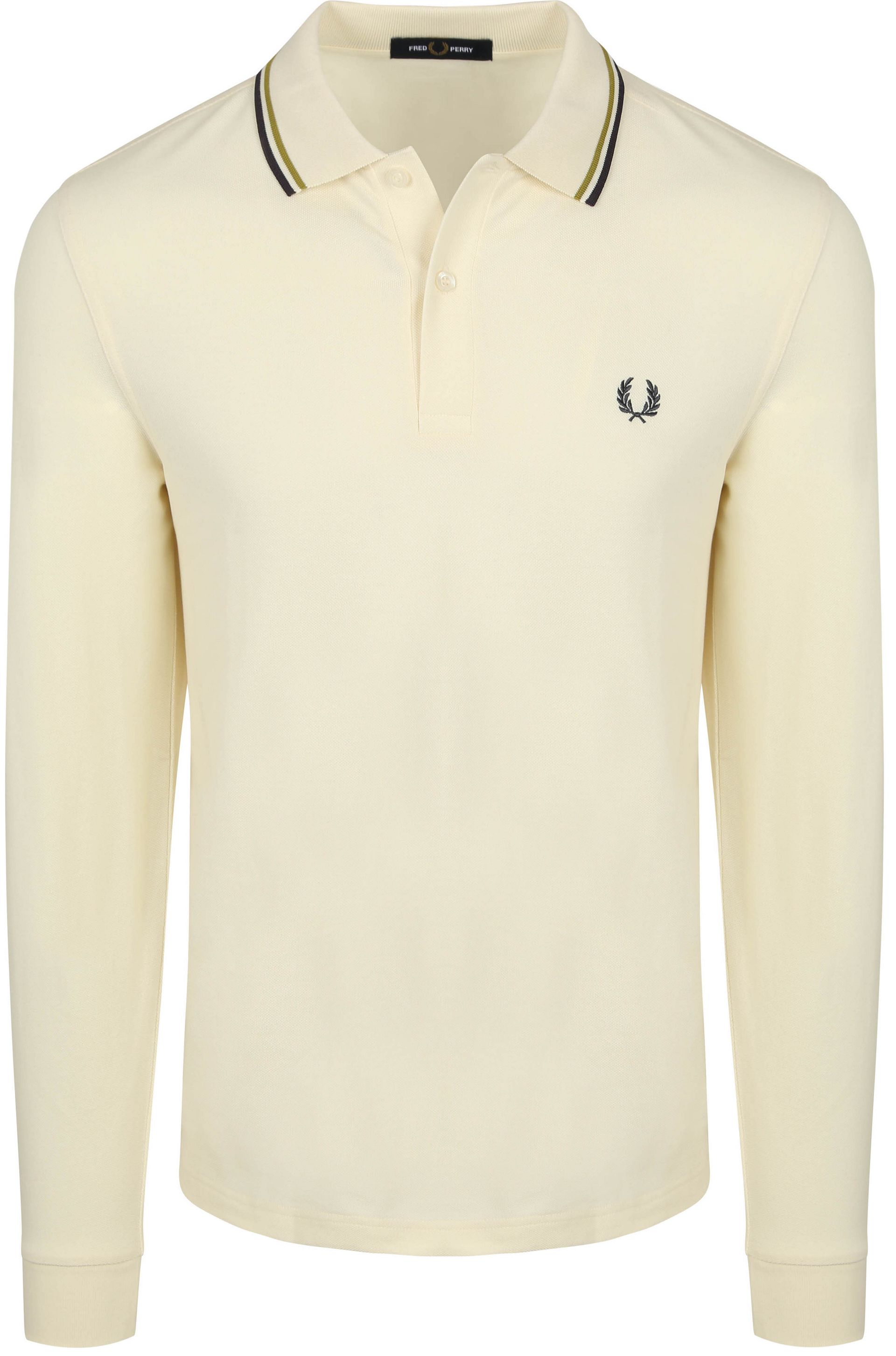 Fred Perry Långärmad Polo Ecru 46A pikéer herr