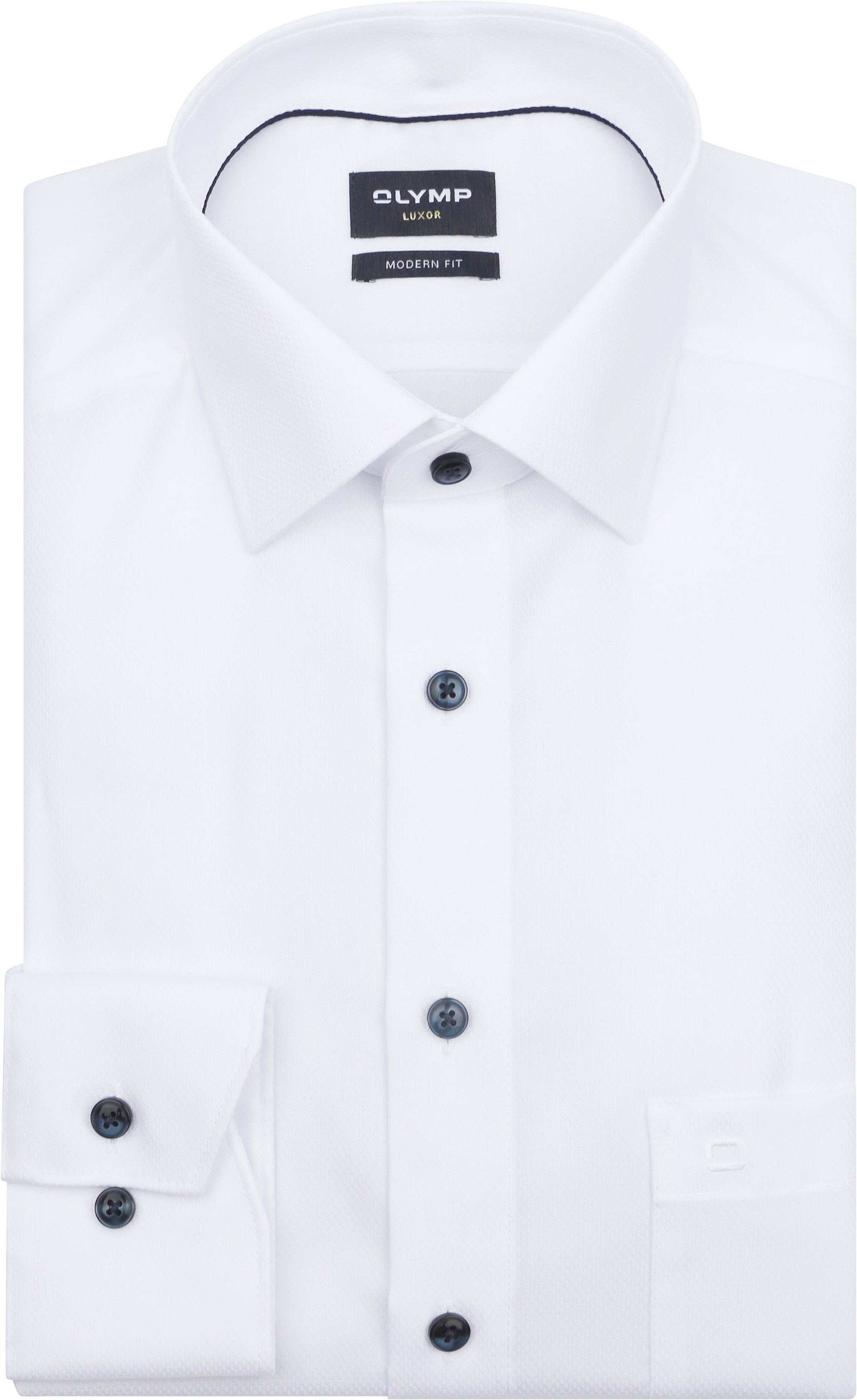 OLYMP Luxor Skjorta Diamond Twill Vit Storlek herr