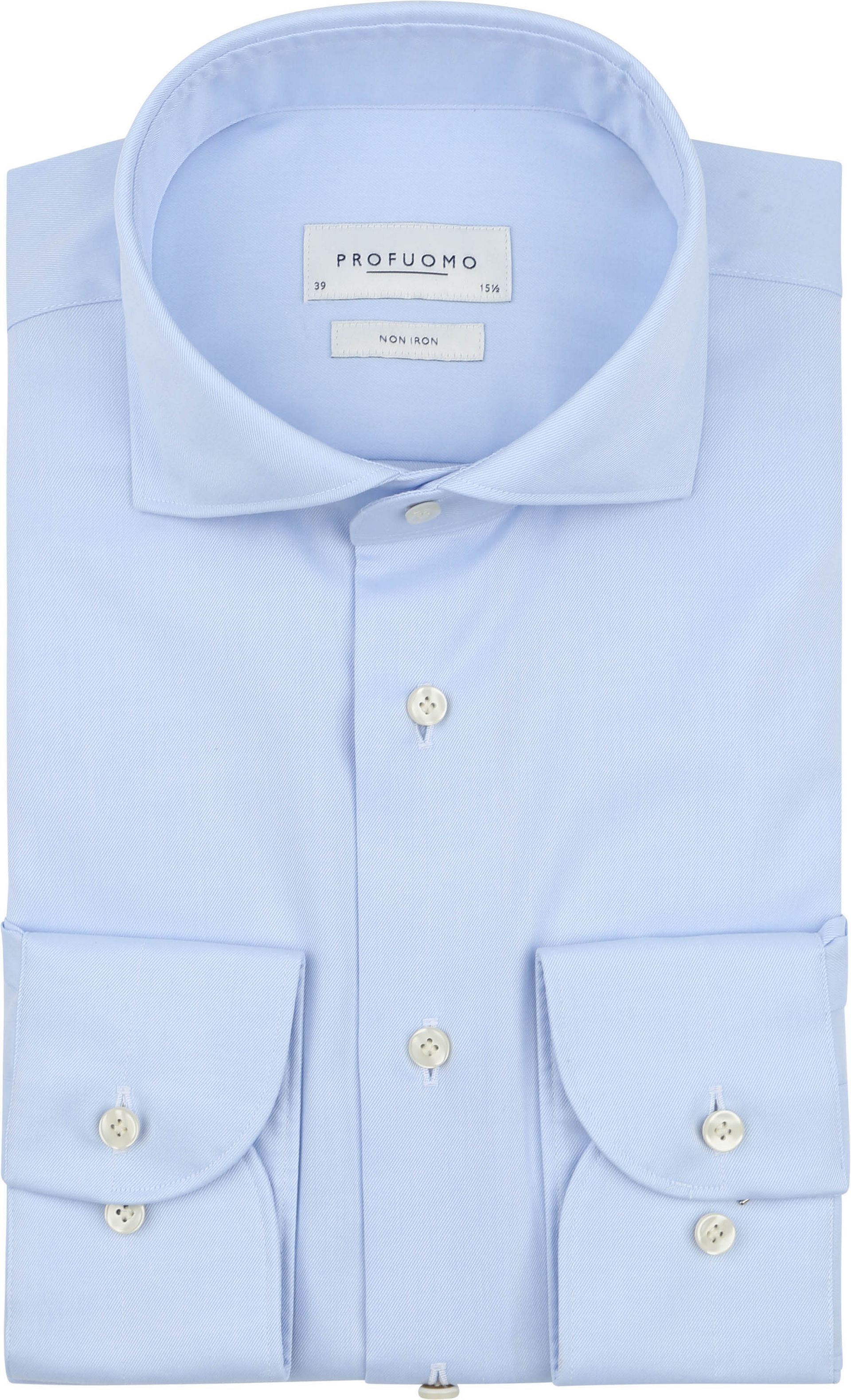 Profuomo Twill Skjorta Med Extra Långa ärmar I Ljusblått Blå Ljusblå Storlek herr