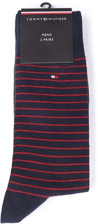 Tommy Hilfiger Sokker 2 Par Mørkeblå Stripe